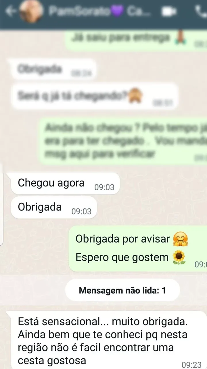 Cliente elogia: "Está sensacional, muito obrigada"